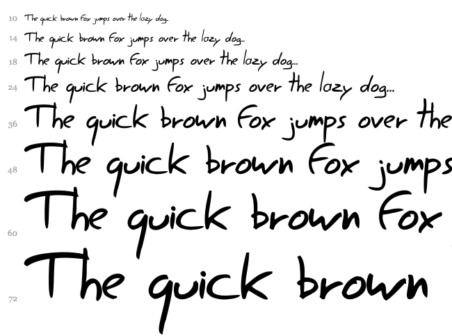 Easy Speech font waterfall
